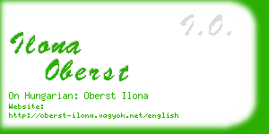 ilona oberst business card